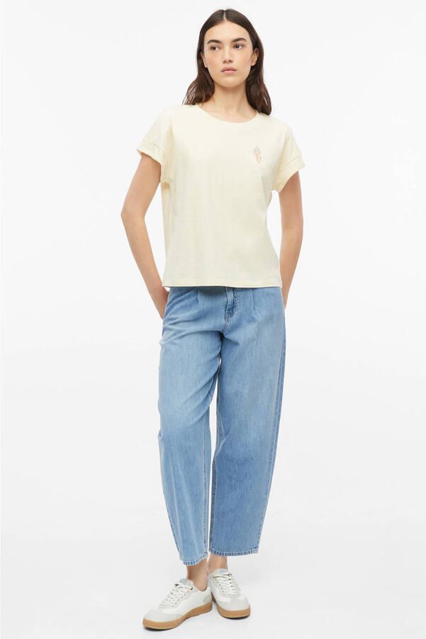 S.Oliver relaxed fit top met print lichtgeel - Foto 3