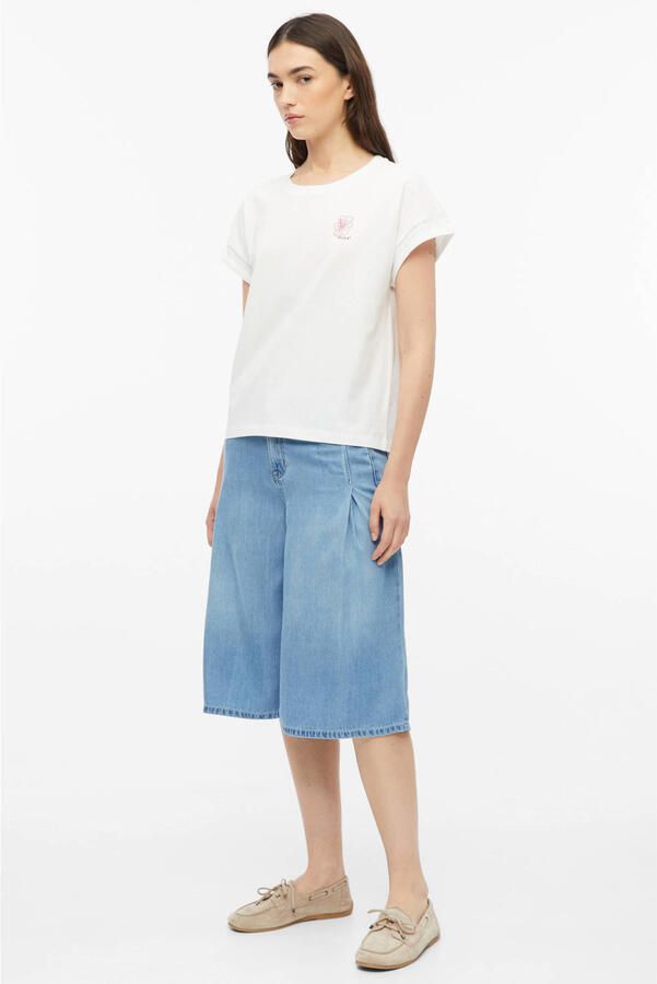S.Oliver relaxed fit top met print wit - Foto 3