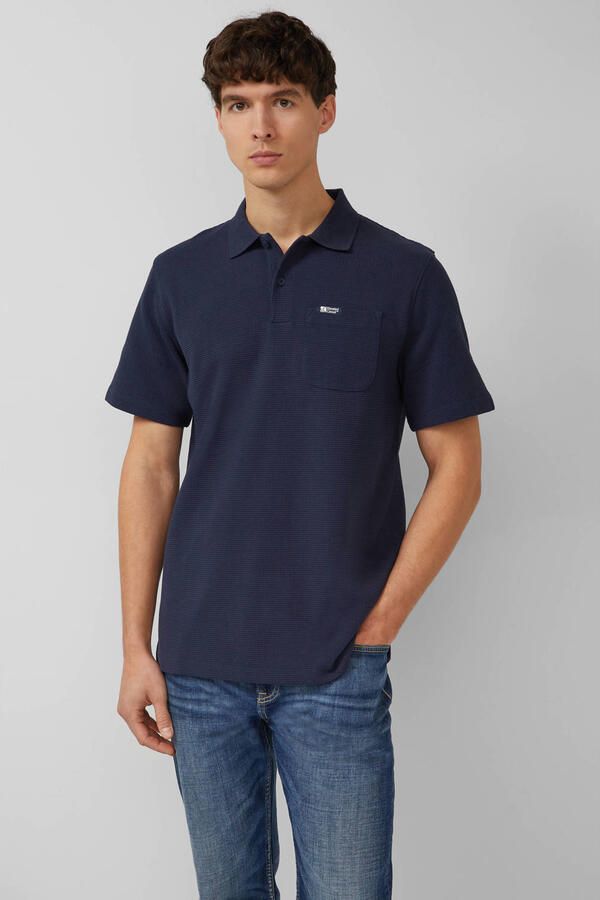 S.Oliver relaxed polo donkerblauw