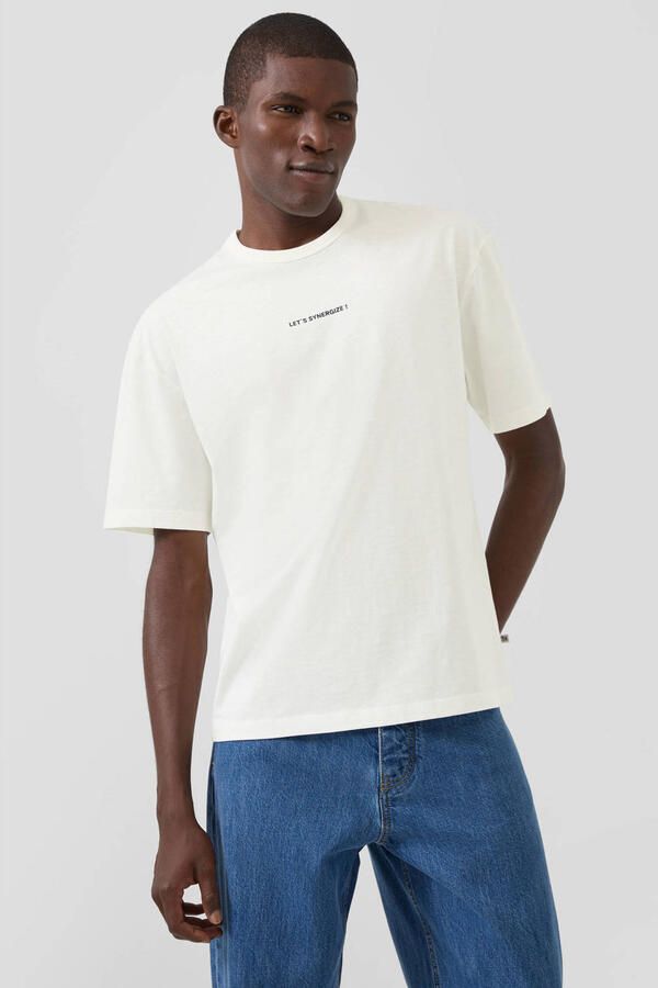 S.Oliver relaxed T-shirt met backprint wit