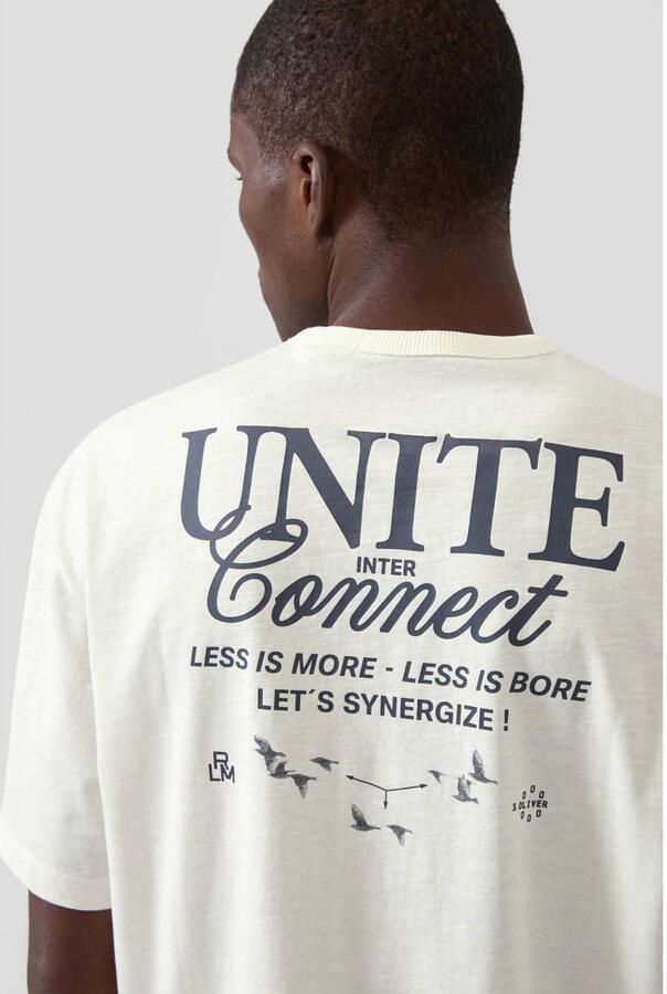 S.Oliver relaxed T-shirt met backprint wit - Foto 3