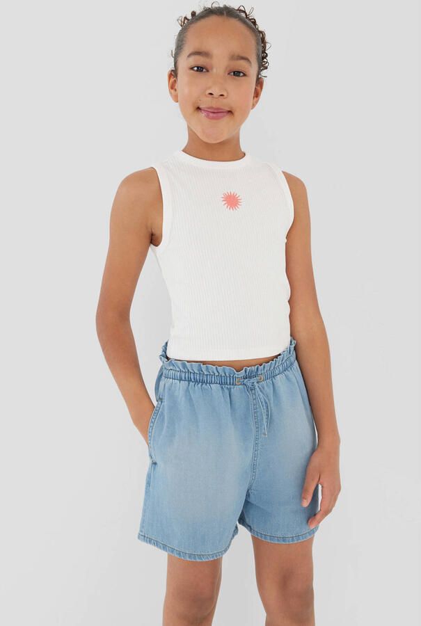 S.Oliver RED LABEL Wide leg korte jeans van puur katoen