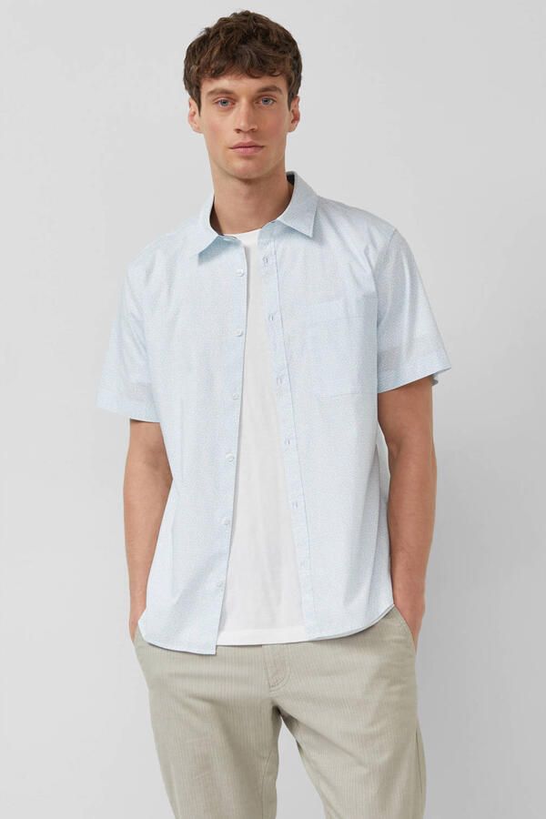 S.Oliver slim casual overhemd lichtblauw