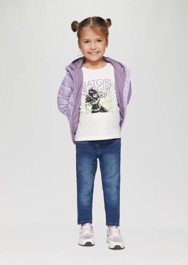 S.Oliver slim fit jeans dark denim Blauw Meisjes Katoen Effen 110