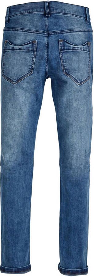S.Oliver slim fit jeans stonewashed Blauw Jongens Stretchdenim Effen 140 - Foto 2