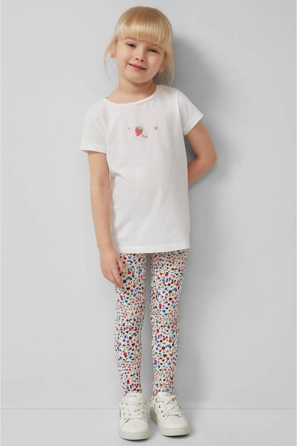 S.Oliver slim gebloemde legging ecru - Foto 3