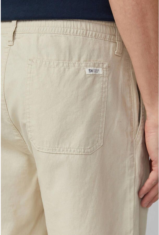 S.Oliver straight bermuda short met linnen beige - Foto 2