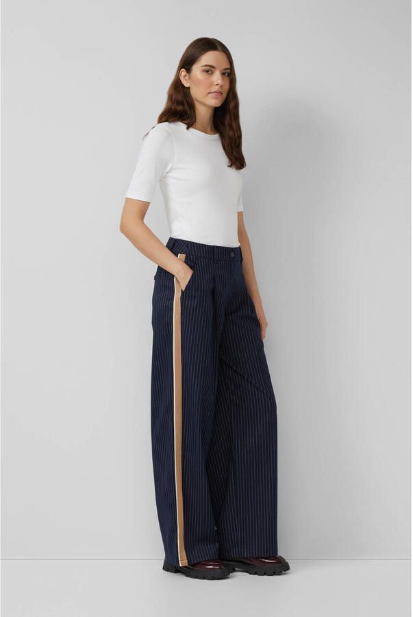 S.Oliver straight high waist pantalon marineblauw - Foto 2