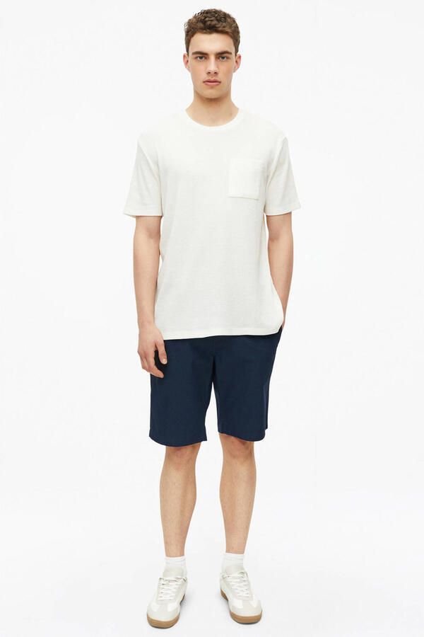 S.Oliver straight leg bermuda short donkerblauw