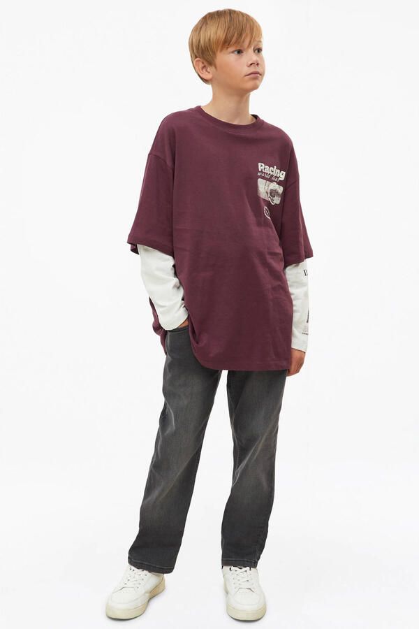 S.Oliver straight leg jeans grijs Jongens Denim Effen - Foto 2
