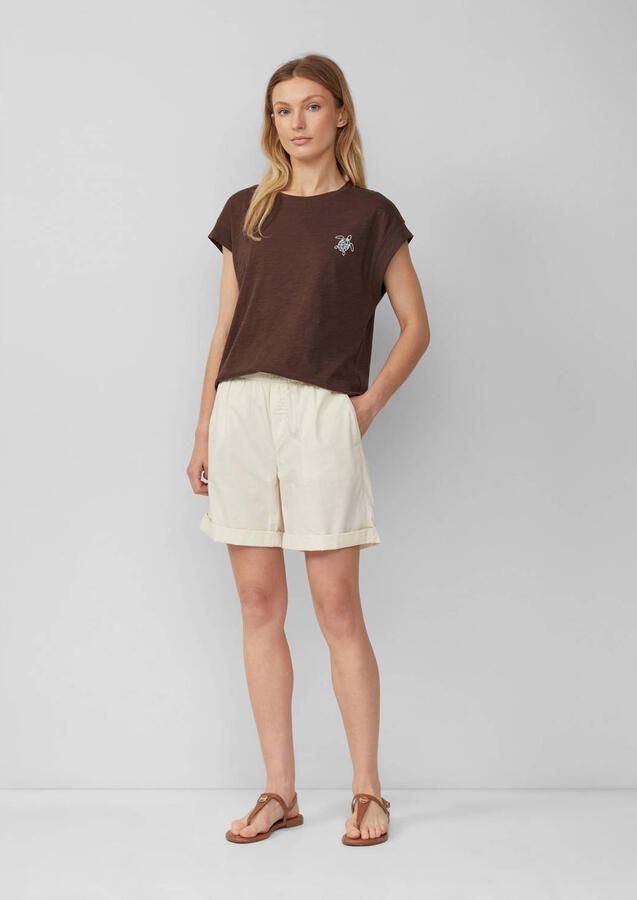 S.Oliver straight regular waist casual short ecru - Foto 3