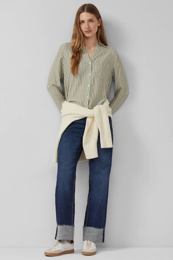 S.Oliver RED LABEL Regular fit blouse met lange mouwen van pure viscose
