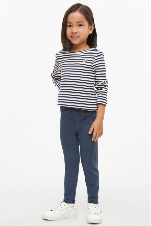 S.Oliver suède legging blauw Broek Meisjes Polyester Effen glitter - Foto 2