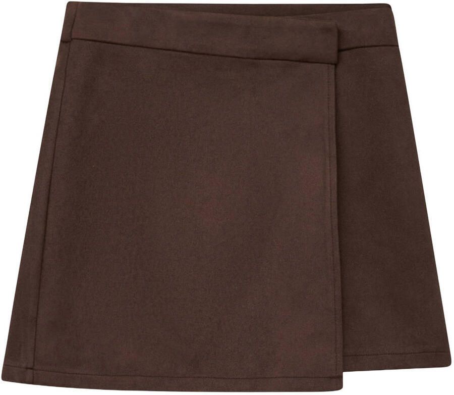 S.Oliver suède skort donkerbruin