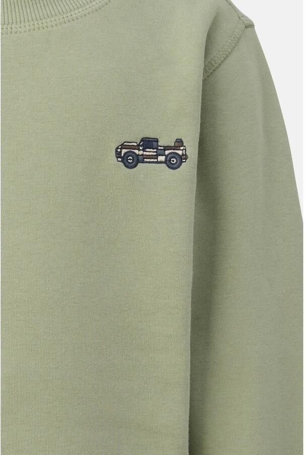 S.Oliver sweater groen Jongens Katoen Ronde hals Effen glitter - Foto 2