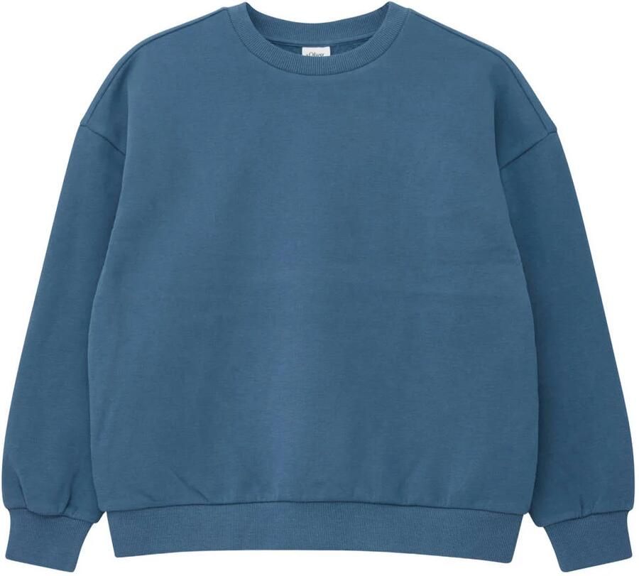 S.Oliver sweater met backprint blauw