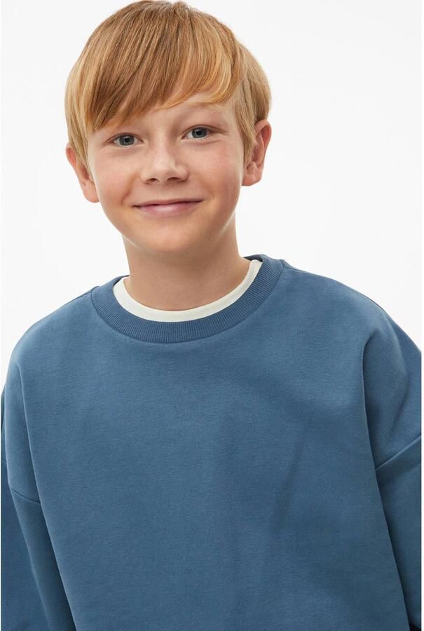 S.Oliver sweater met backprint blauw Trui Backprint - Foto 2