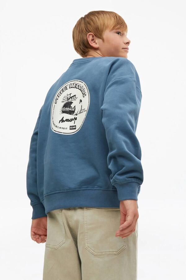 S.Oliver sweater met backprint blauw Trui Backprint - Foto 3