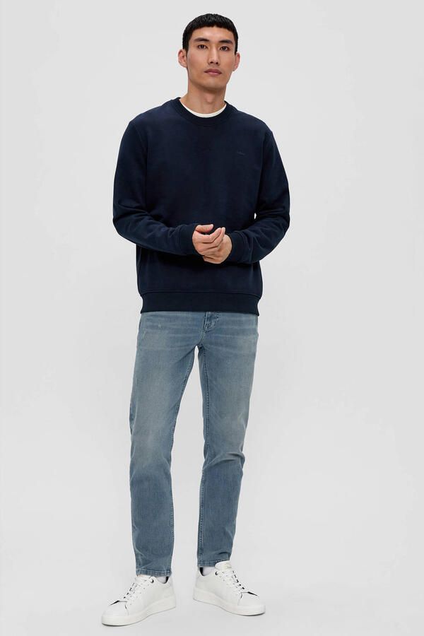 S.Oliver RED LABEL Sweatshirt met ronde hals in effen design