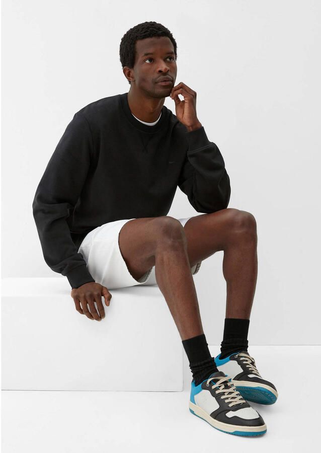 S.Oliver RED LABEL Sweatshirt met ronde hals in effen design