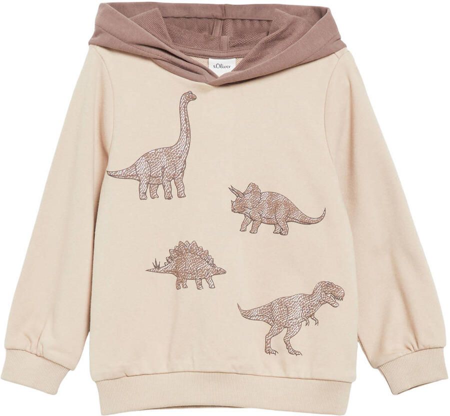 S.Oliver sweater met print beige