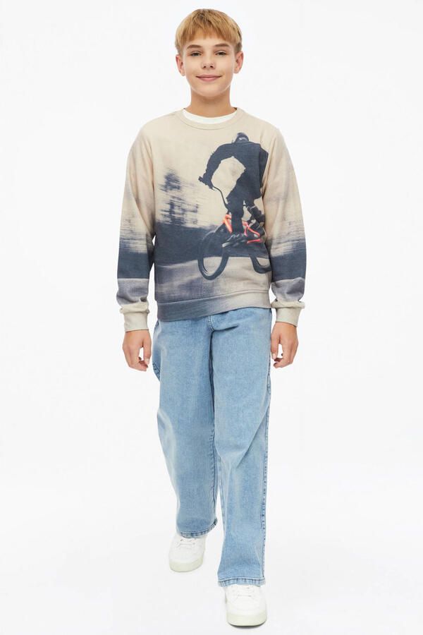 S.Oliver sweater met print beige - Foto 2