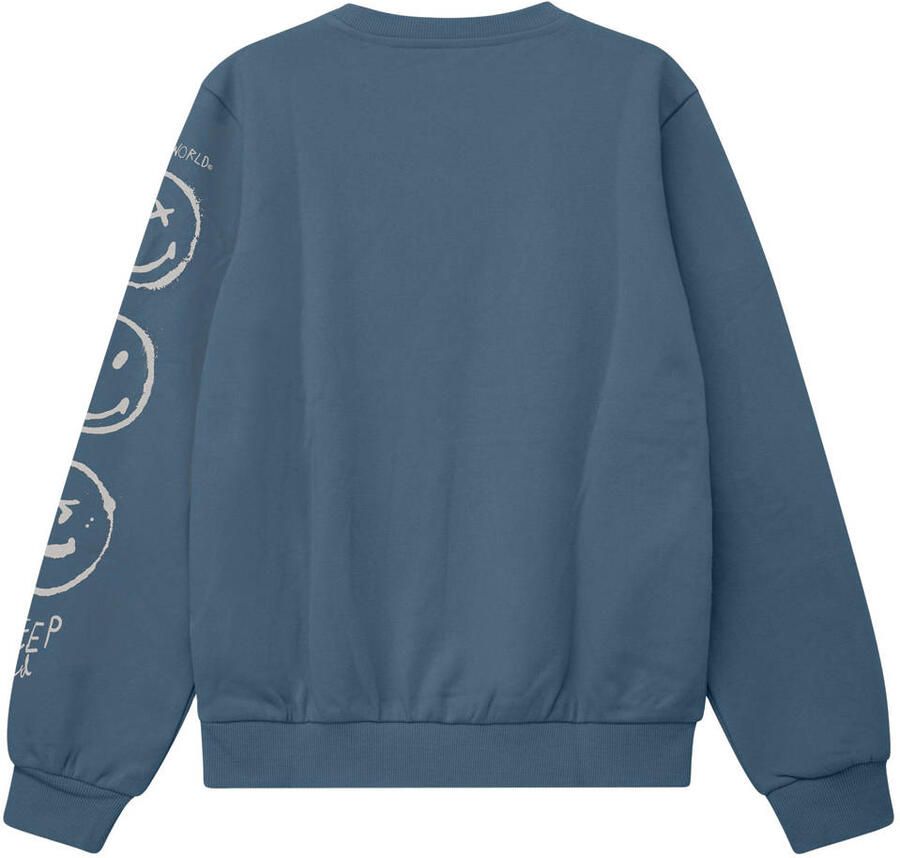 S.Oliver sweater met print blauw