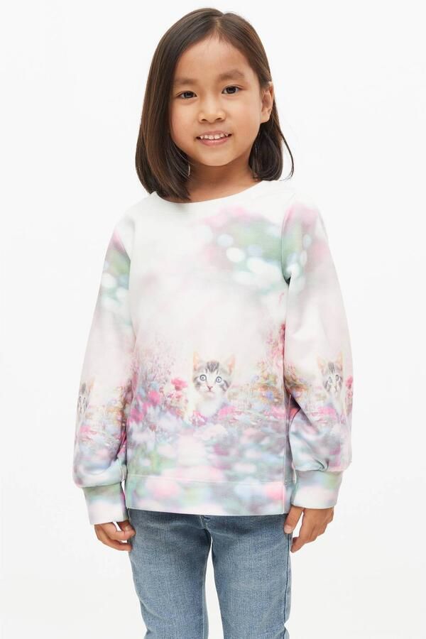 S.Oliver sweater met print wit Printopdruk