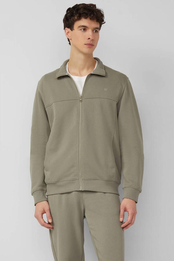 S.Oliver sweatvest donkergroen