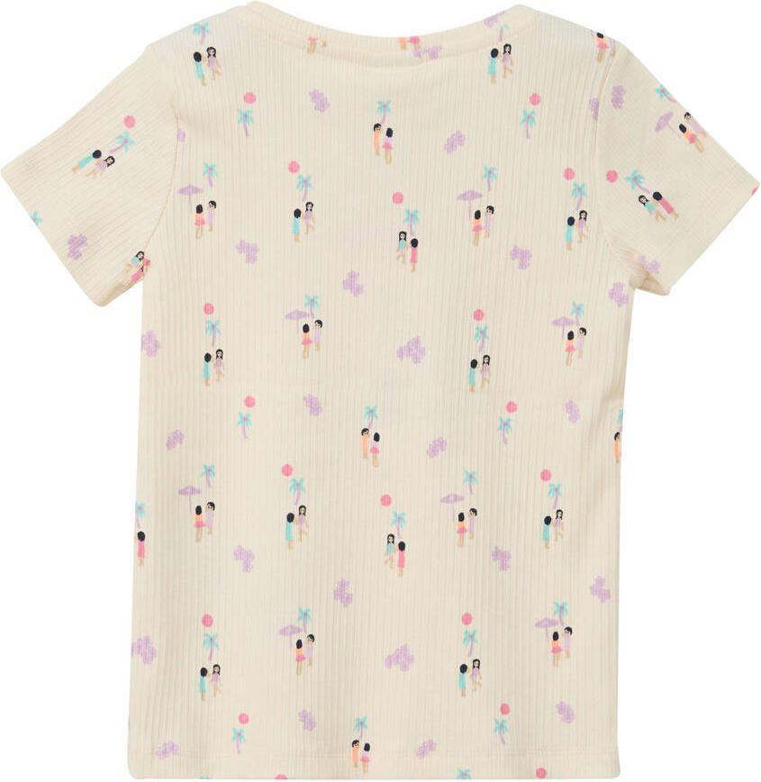 S.Oliver T-shirt beige rib gebreid