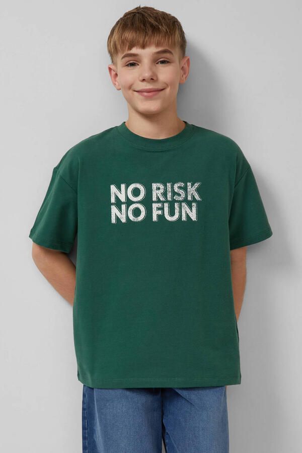 S.Oliver T-shirt donkergroen
