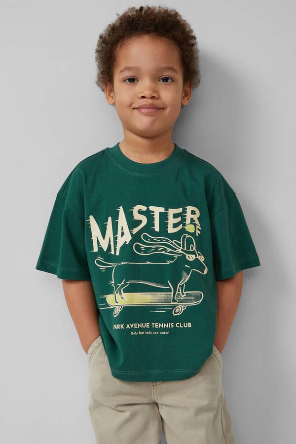 S.Oliver T-shirt donkergroen
