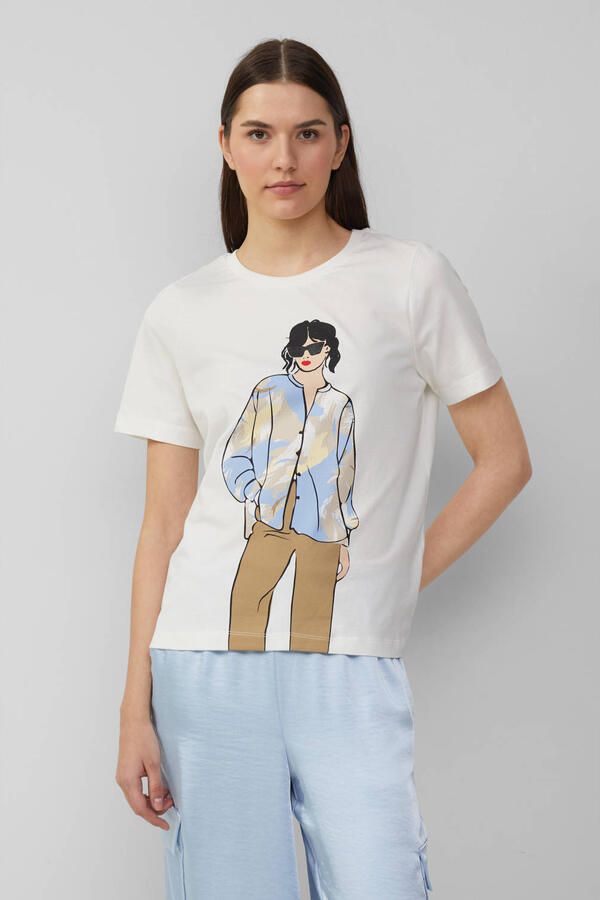 S.Oliver RED LABEL Regular fit T-shirt van puur katoen