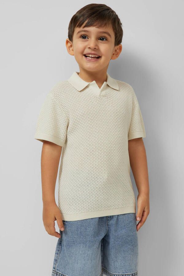 S.Oliver T-shirt fijn gebreid beige