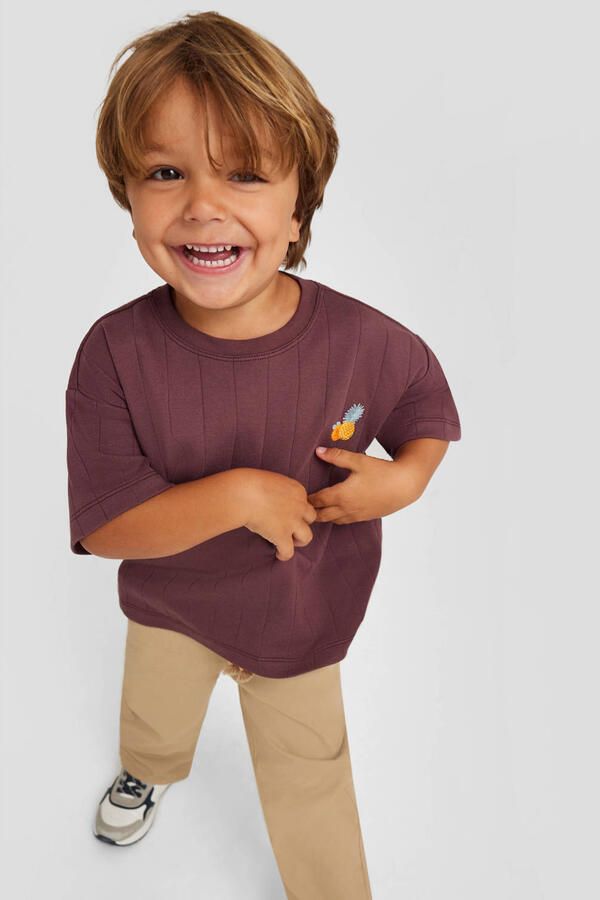 S.Oliver T-shirt fijn gebreid donkerrood