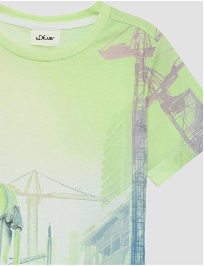 S.Oliver RED LABEL Regular fit T-shirt met katoen en kleurverloop