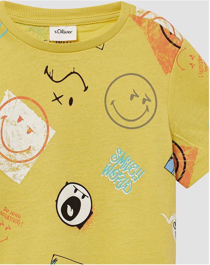 S.Oliver RED LABEL Regular fit T-shirt met Smiley -print