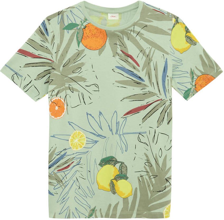 S.Oliver RED LABEL Regular fit T-shirt van puur katoen met all-over print - Foto 3