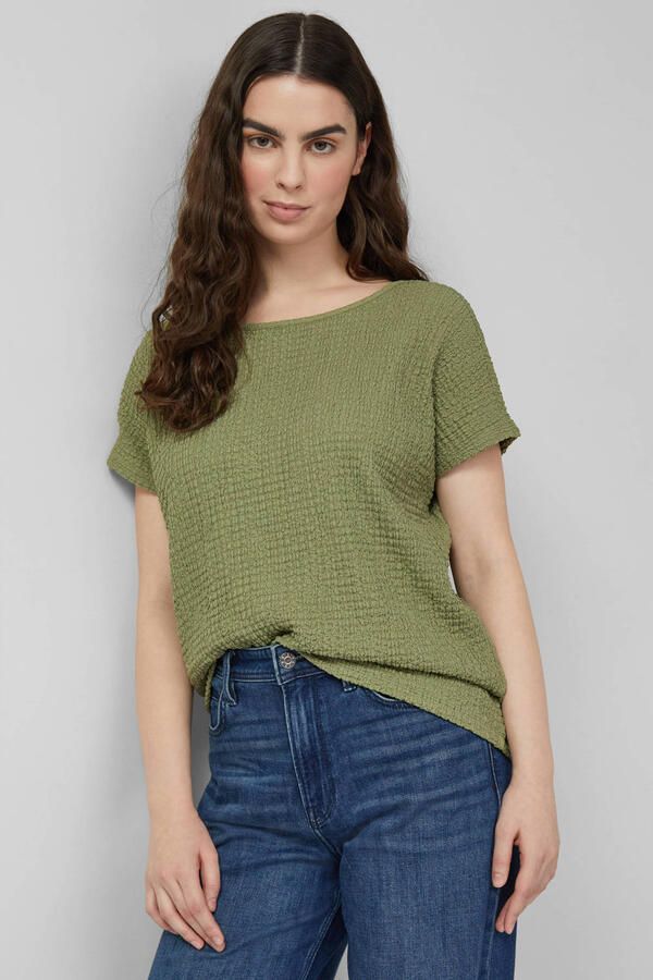 S.Oliver RED LABEL relaxed fit T-shirt met structuurpatroon