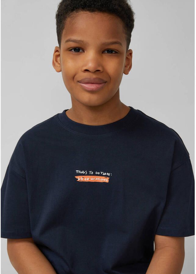 S.Oliver T-shirt met backprint donkerblauw - Foto 2