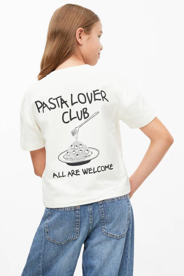 S.Oliver T-shirt met backprint wit Meisjes Stretchkatoen Ronde hals Backprint - Foto 3