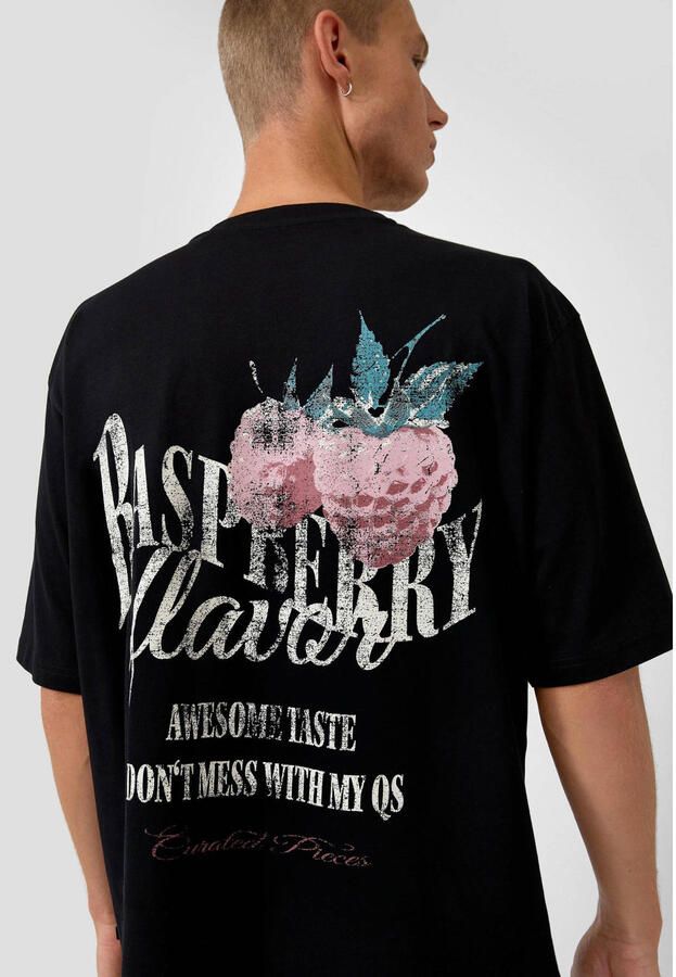S.Oliver T-shirt met backprint zwart - Foto 3