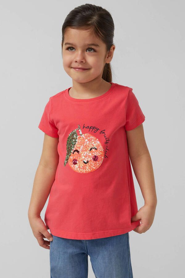 S.Oliver RED LABEL T-shirt in A-lijn van puur katoen
