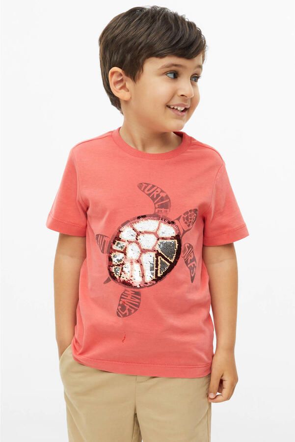 S.Oliver T-shirt met pailletten rood