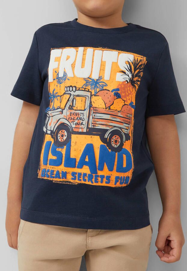 S.Oliver T-shirt met print donkerblauw - Foto 2
