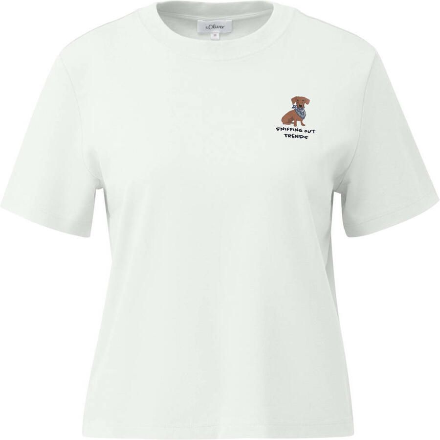 S.Oliver T-shirt met print wit