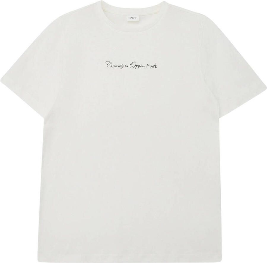 S.Oliver T-shirt met tekst wit