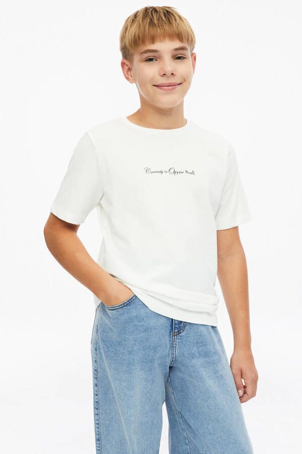 S.Oliver T-shirt met tekst wit
