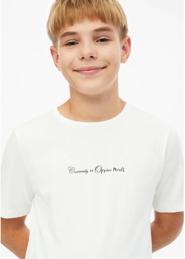 S.Oliver T-shirt met tekst wit - Foto 2