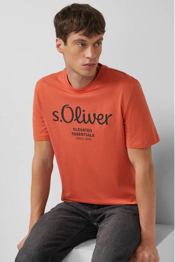 S.Oliver RED LABEL Regular fit T-shirt van puur katoen